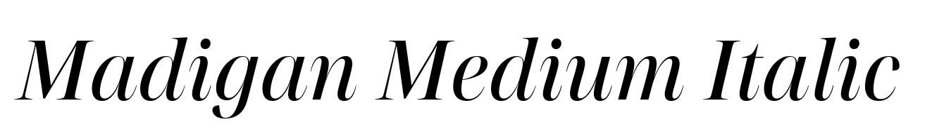 Madigan Medium Italic